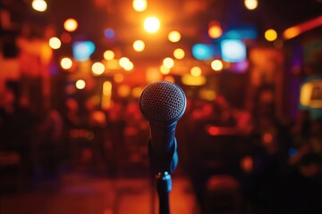 Microphone at a live music venue