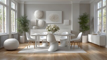 Fototapeta premium Modern living room with fireplace and wooden furniture in stylish interior design