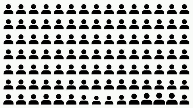 Business meeting icon sitting at the table. people working together, conversation people icon, Figure or avatars background video clip people themed motion backdrop video in a seamless repeating loop.