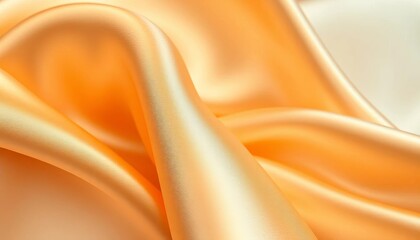 Fototapeta premium Close-up of luxurious, smooth, shimmering satin fabric folds, style, closeup