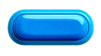 Glossy Blue Button Digital Interface Element Web Design Graphic 3D Render UI Design User I