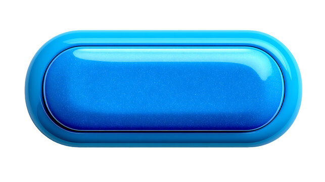 Glossy Blue Button Digital Interface Element Web Design Graphic 3D Render UI Design User I