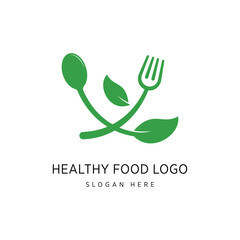 Heathy Food Logo Design Graphic Vector