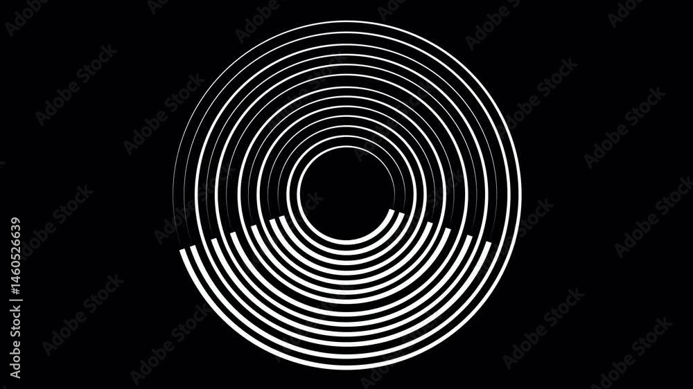 Poster abstract technical circles - loop. close up view of perforated metal sheet with circles