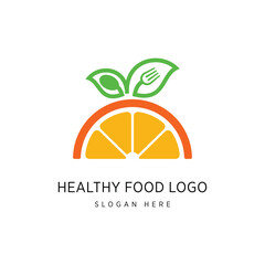 Heathy Food Logo Design Graphic Vector