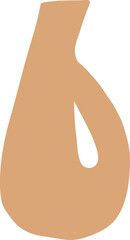 Abstract Beige Shape, Modern Minimalist Design Element
