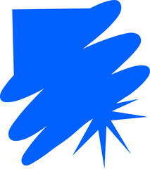 Blue abstract shape with spikes, vector illustration