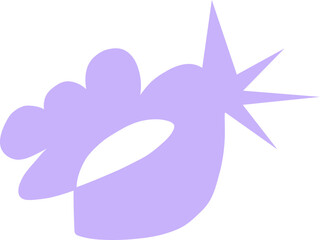 Abstract art with a starburst and curves