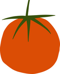 Simple Tomato Fruit Vector Illustration