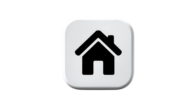 Home Icon Design Minimalist Black and White House Symbol for Websites Apps and Digital Inter