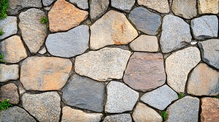 Close-up view of a textured stone pavement.