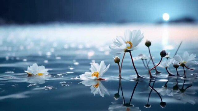 flower in water, ai generative