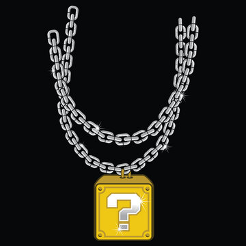 coin box neclace hiphop design.eps