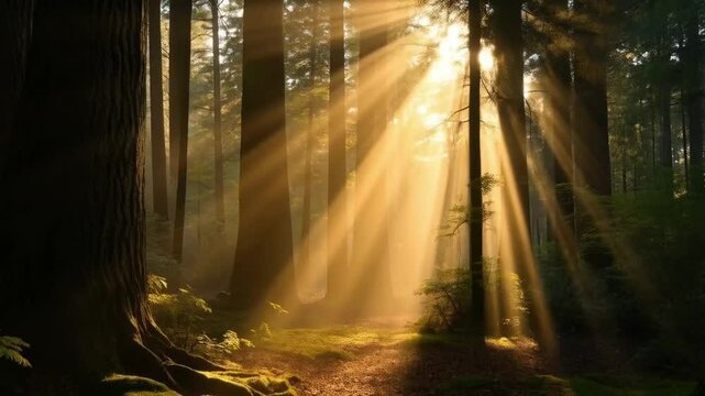 In the morning, the forest came alive with the sounds of chirping birds and rustling leaves.