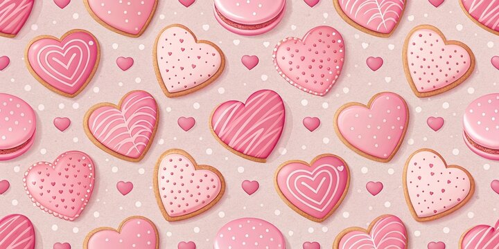 red pink love hearts background