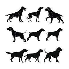Dog Silhouette Vector Icon Set – Pet SVG Clipart Bundle for Cricut, T-Shirts, Stickers & Animal Lovers, dog silhouette vector, dog svg bundle, pet svg clipart, cricut dog svg, dog breed silhouette svg