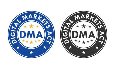 Digital markets act badge logo template illustration