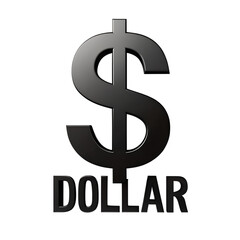 Obraz premium A bold, black dollar sign