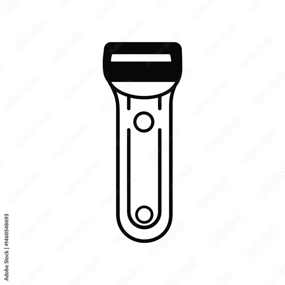 Aufkleber isolated modern razor icon with rounded edges on a transparent background