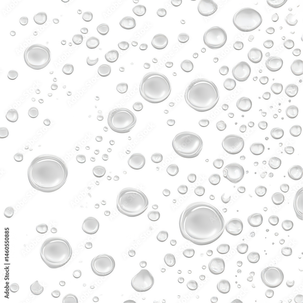 Aufkleber abstract white bubbles on seamless pattern design art dots style print on transparent background