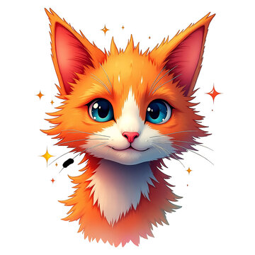 red cat with a big smile