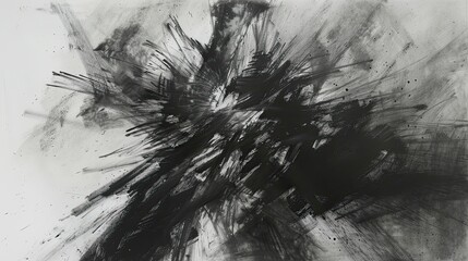 Abstract ink explosion on white