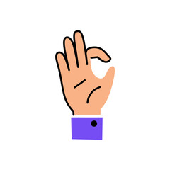 Clear vector illustration of hand gestures, ideal for social media, communication, and gesture recognition applications.