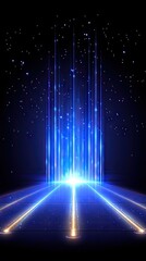 Abstract glowing futuristic path