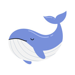 Cute Cartoon Whale Illustration