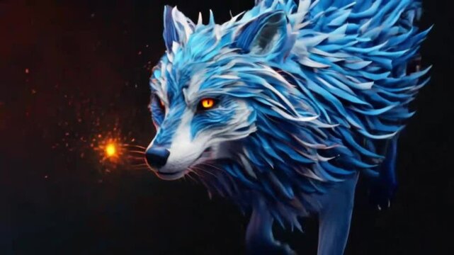Wolf is night king , ai generative
