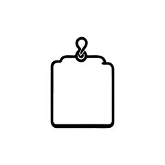 Isolated blank tag illustration displaying product pricing, discounts, or gifts