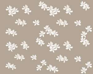 seamless flowers with color palette background illustration. for wrapping or wallpaper