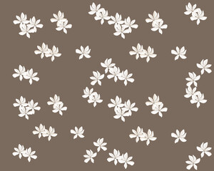 seamless flowers with color palette background illustration. for wrapping or wallpaper