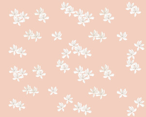 seamless flowers with color palette background illustration. for wrapping or wallpaper