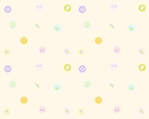 set icon summer with color pastel background vector illustration. for printable or wrapping. 