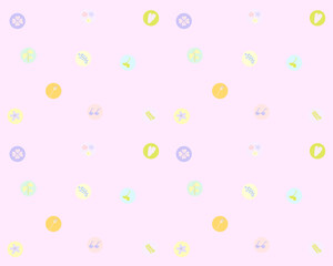 set icon summer with color pastel background vector illustration. for printable or wrapping. 