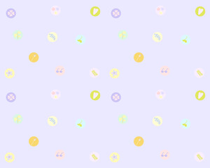 set icon summer with color pastel background vector illustration. for printable or wrapping. 