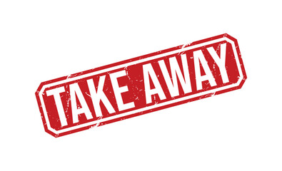 TAKE AWAY rubber stamp on white background. TAKE AWAY Stamp.