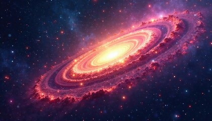Fototapeta premium Intricate swirling nebula, cosmic dust trails, continuous, nebula, pattern