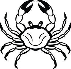 black and white crab