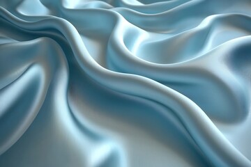 Obraz premium Soft, flowing light blue fabric