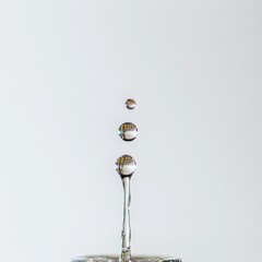 Water droplets in mid-air