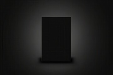 Blank black rectangle on dark background