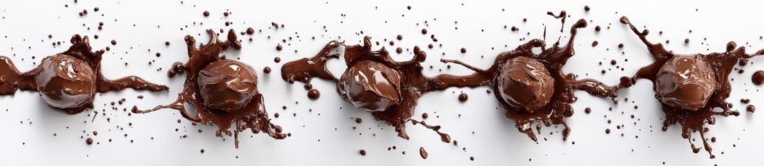 Chocolate truffles with artful drips