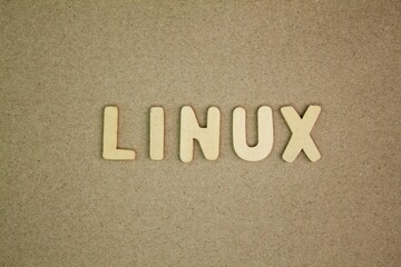 letters of the alphabet with the word linux. Internet concept. Linux is a family of open-source...