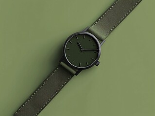 Olive Green Wristwatch