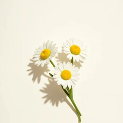 Obraz premium daisies on white background