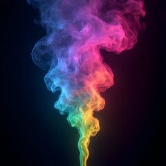 LGBTQ Color Flow in Artistic Smoke Form