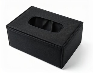 Fototapeta premium Black Leather Look Tissue Box Holder
