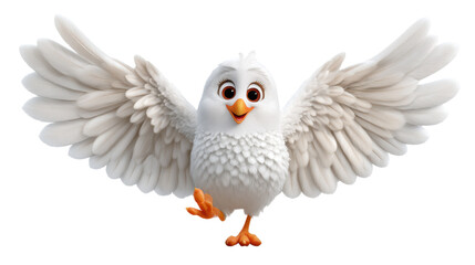 white goose isolated on white